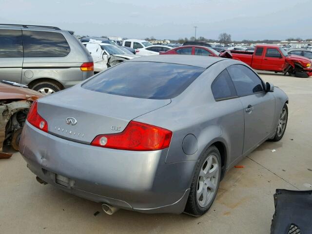 JNKCV54E84M303140 - 2004 INFINITI G35 GRAY photo 4