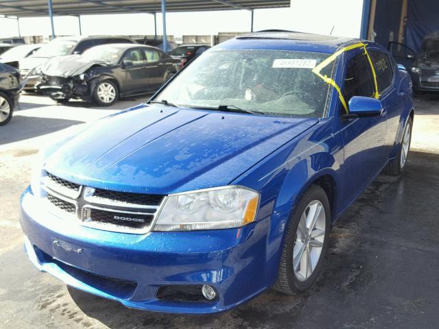 1C3CDZEG5CN148362 - 2012 DODGE AVENGER SX BLUE photo 2