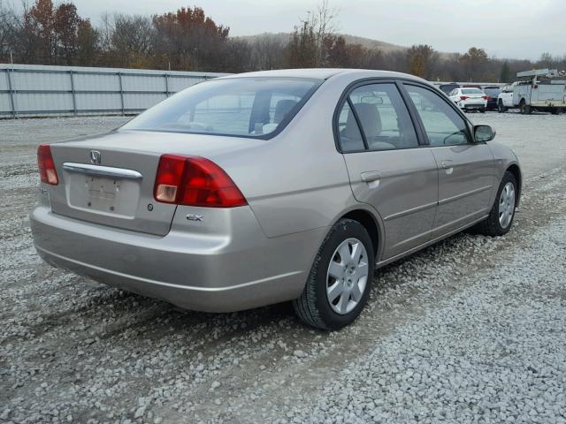 1HGES26762L068595 - 2002 HONDA CIVIC EX 金色 照片 4