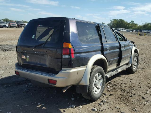 JA4LS31R62J036644 - 2002 MITSUBISHI MONTERO SP BLUE photo 4