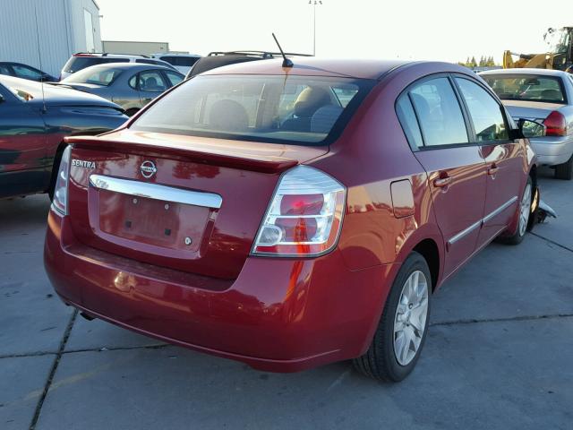 3N1AB6APXCL657959 - 2012 NISSAN SENTRA 2.0 RED photo 4