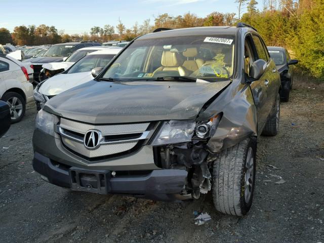 2HNYD28307H527991 - 2007 ACURA MDX TECHNO GREEN photo 2