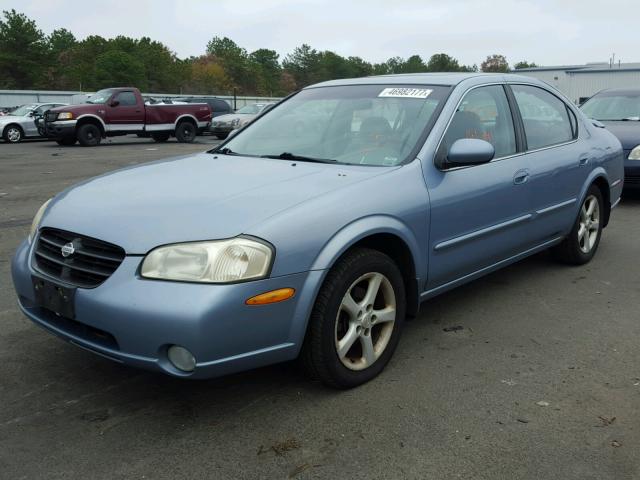 JN1CA31D0YT516045 - 2000 NISSAN MAXIMA GLE BLUE photo 2