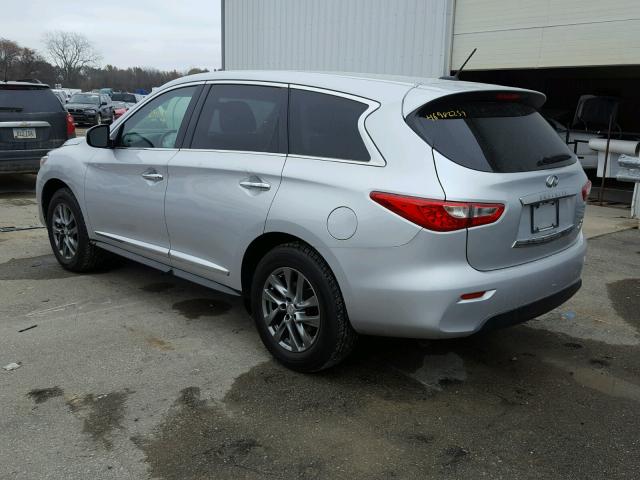 5N1AL0MM4DC327977 - 2013 INFINITI JX35 BASE SILVER photo 3