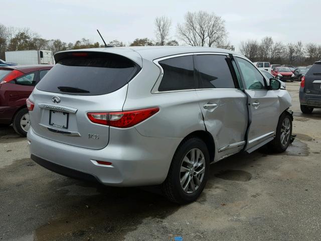 5N1AL0MM4DC327977 - 2013 INFINITI JX35 BASE SILVER photo 4