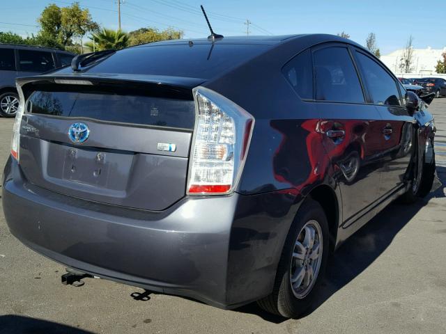 JTDKN3DU9B0302463 - 2011 TOYOTA PRIUS CHARCOAL photo 4