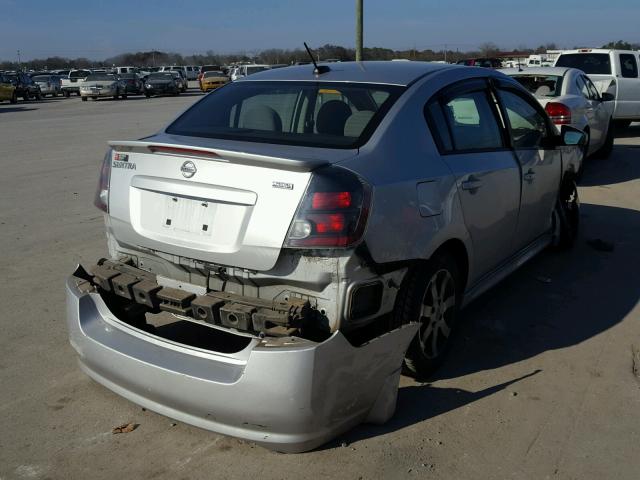 3N1AB6AP3CL701820 - 2012 NISSAN SENTRA 2.0 SILVER photo 4