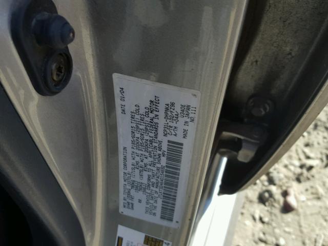 JTLKT324640154692 - 2004 TOYOTA SCION XB 灰色 照片 10