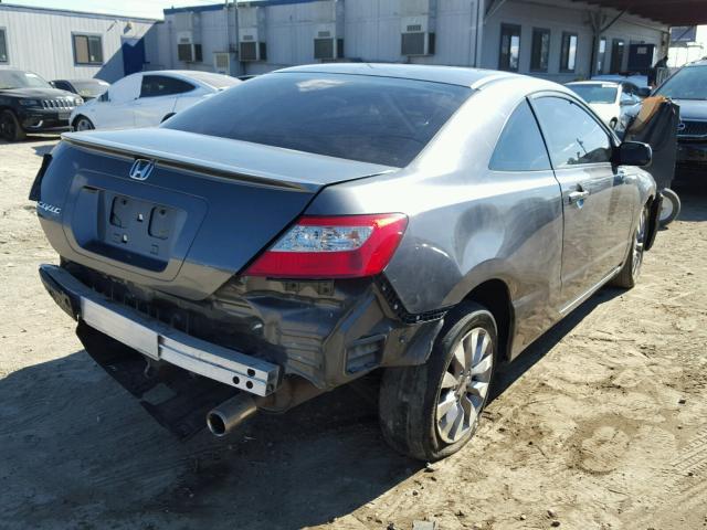 2HGFG11889H511563 - 2009 HONDA CIVIC EX GRAY photo 4
