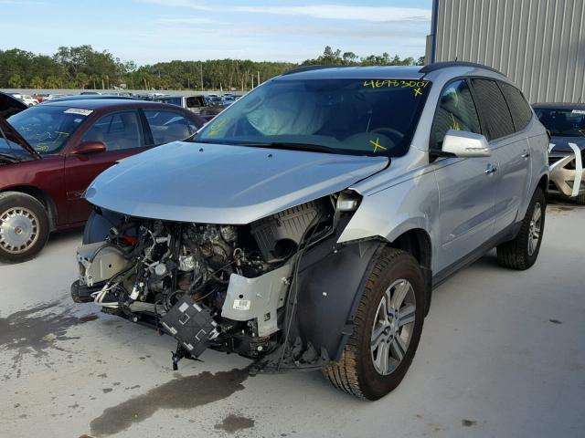 1GNKRGKD7FJ348296 - 2015 CHEVROLET TRAVERSE L SILVER photo 2