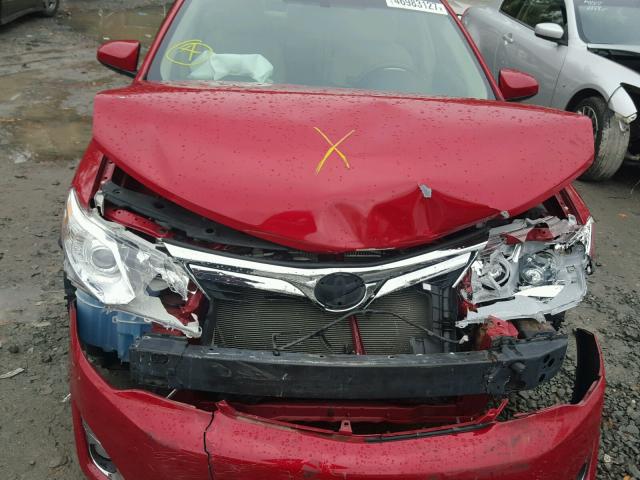 4T4BF1FK5ER422398 - 2014 TOYOTA CAMRY L RED photo 7