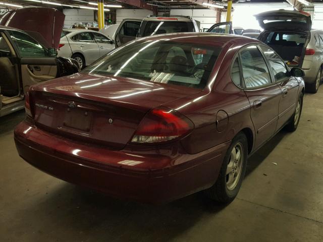 1FAFP53U97A112047 - 2007 FORD TAURUS SE MAROON photo 4