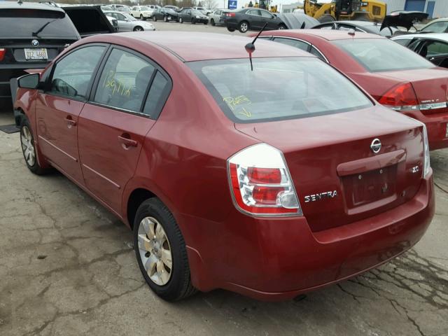 3N1AB61E87L670889 - 2007 NISSAN SENTRA 2.0 BURGUNDY photo 3