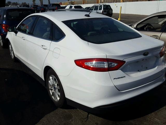 3FA6P0G72GR204937 - 2016 FORD FUSION S WHITE photo 3