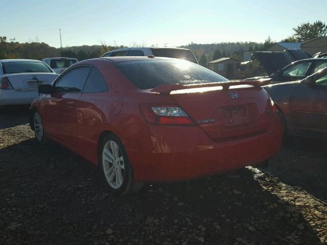 2HGFG21528H708626 - 2008 HONDA CIVIC SI RED photo 3