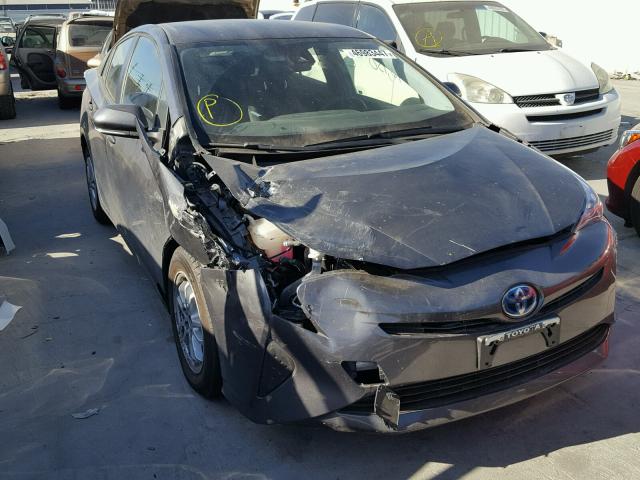 JTDKBRFU0H3554098 - 2017 TOYOTA PRIUS GRAY photo 1