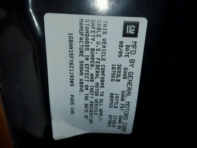 1G8AN15FX6Z119309 - 2006 SATURN ION LEVEL ORANGE photo 10