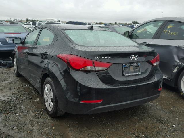 5NPDH4AEXGH789363 - 2016 HYUNDAI ELANTRA SE BLACK photo 3