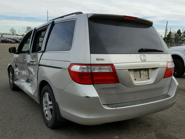 5FNRL38636B425201 - 2006 HONDA ODYSSEY EX SILVER photo 3