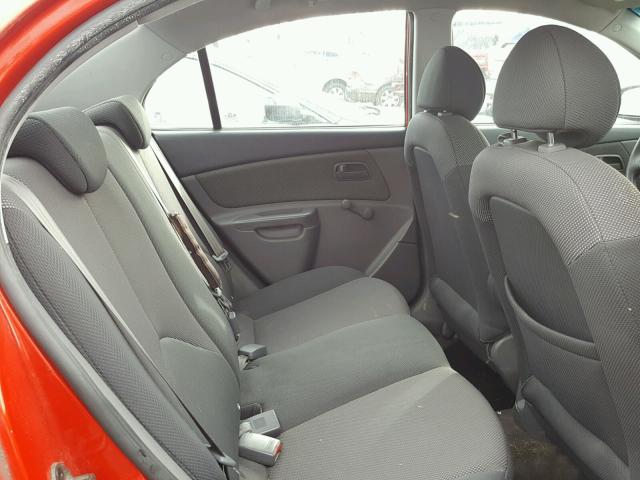 KNADE123076243215 - 2007 KIA RIO RED photo 6