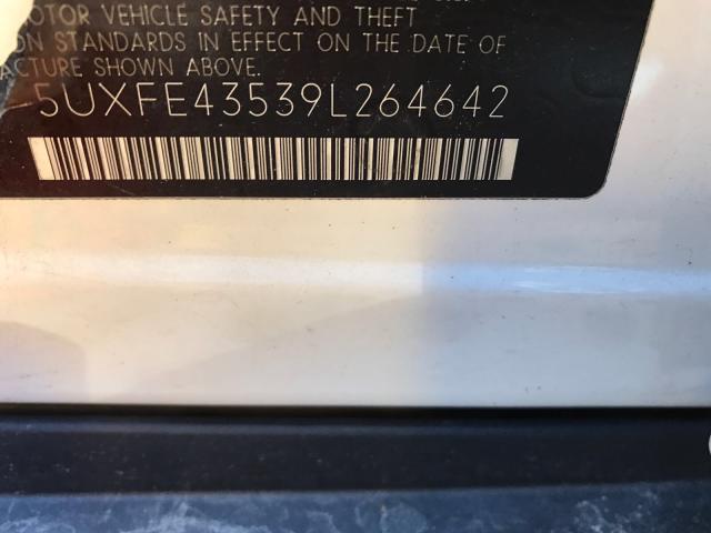 5UXFE43539L264642 - 2009 BMW X5 XDRIVE3 WHITE photo 9