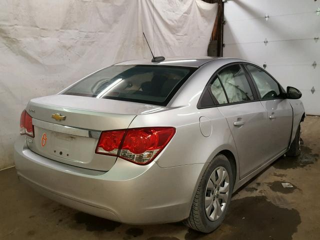 1G1PA5SH5F7300525 - 2015 CHEVROLET CRUZE LS SILVER photo 4