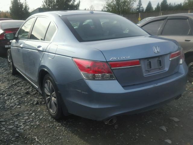 1HGCP3F80BA004264 - 2011 HONDA ACCORD EXL BLUE photo 3