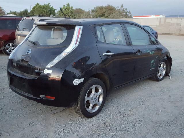 JN1AZ0CP6BT007946 - 2011 NISSAN LEAF SV BLACK photo 4