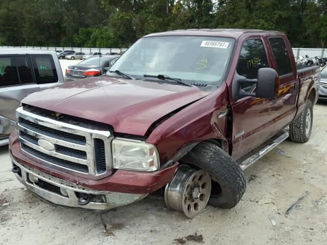 1FTWW31P16EC27280 - 2006 FORD F350 SRW S BURGUNDY photo 2