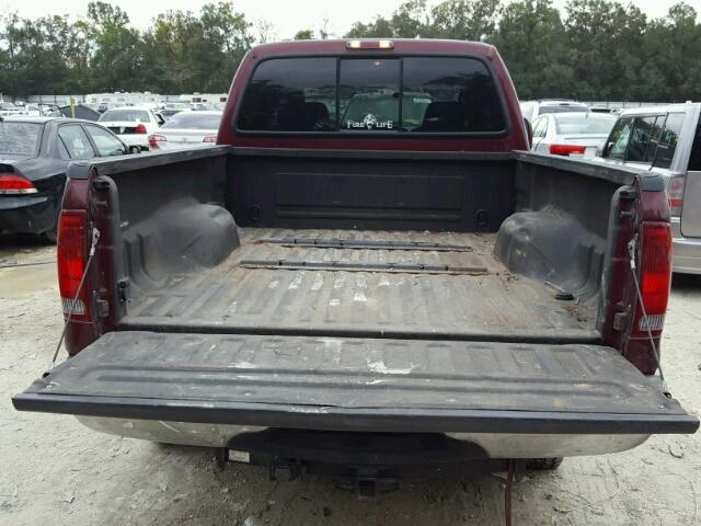 1FTWW31P16EC27280 - 2006 FORD F350 SRW S BURGUNDY photo 9