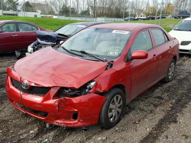 JTDBU4EE3AJ057006 - 2010 TOYOTA COROLLA BA RED photo 2