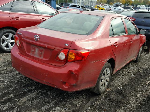 JTDBU4EE3AJ057006 - 2010 TOYOTA COROLLA BA RED photo 4