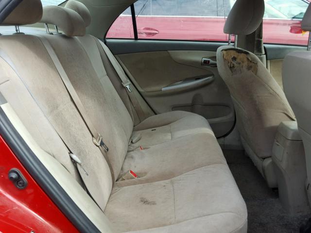 JTDBU4EE3AJ057006 - 2010 TOYOTA COROLLA BA RED photo 6
