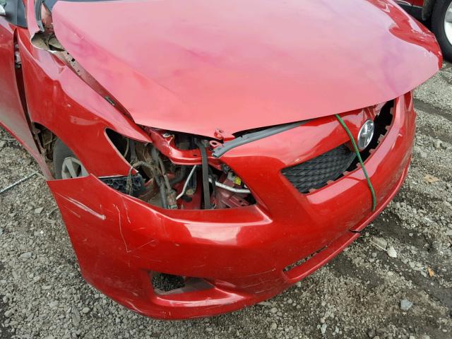JTDBU4EE3AJ057006 - 2010 TOYOTA COROLLA BA RED photo 9
