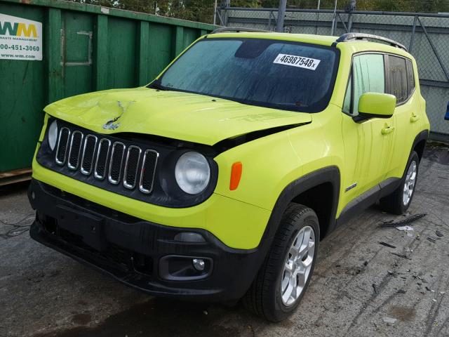 ZACCJBBB0HPF89769 - 2017 JEEP RENEGADE L GREEN photo 2