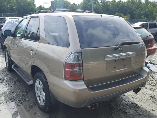 2HNYD18676H511225 - 2006 ACURA MDX TOURIN TAN photo 3