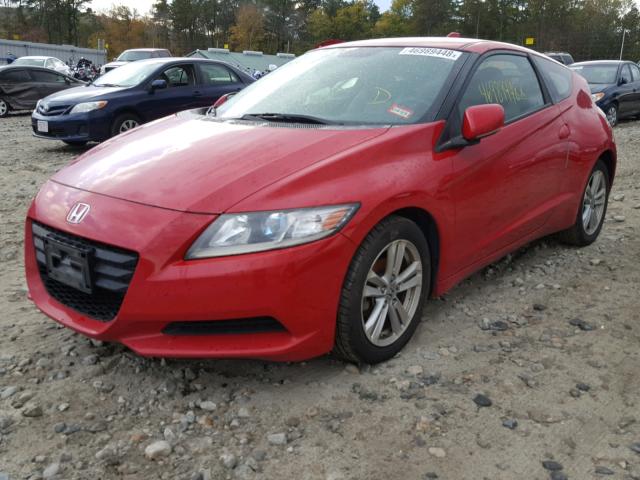 JHMZF1D4XBS010369 - 2011 HONDA CR-Z RED photo 2