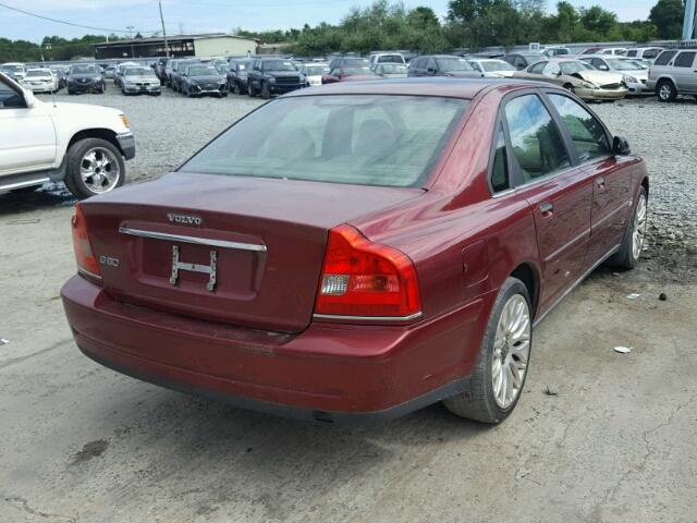 YV1TS592661431576 - 2006 VOLVO S80 2.5T RED photo 4