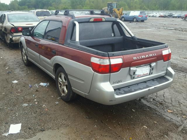 4S4BT62C137113005 - 2003 SUBARU BAJA SPORT BURGUNDY photo 3