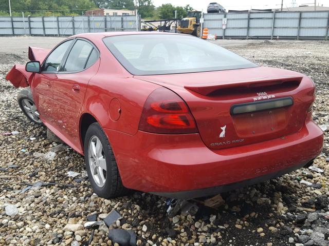 2G2WP552781146400 - 2008 PONTIAC GRAND PRIX RED photo 3