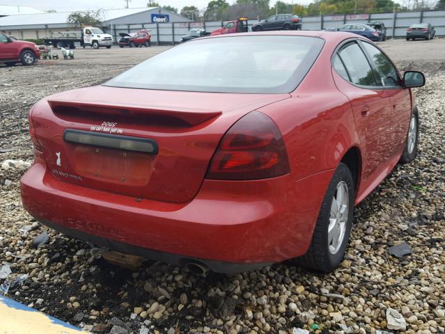 2G2WP552781146400 - 2008 PONTIAC GRAND PRIX RED photo 4