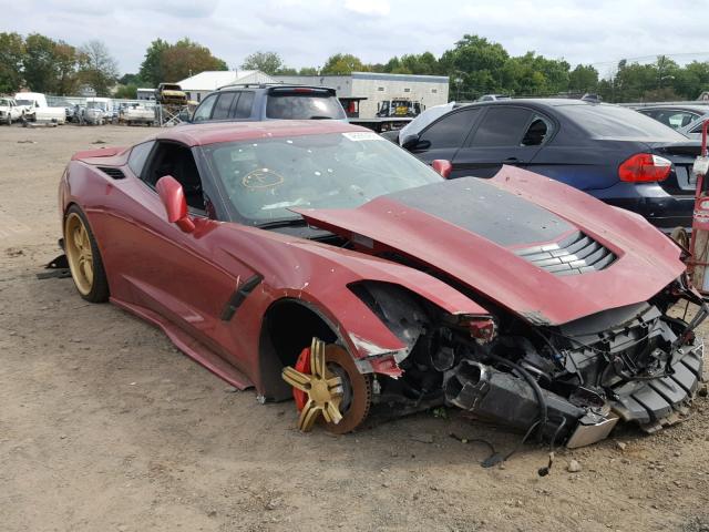 1G1YL2D76E5105349 - 2014 CHEVROLET CORVETTE S RED photo 1