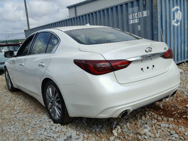 JN1EV7AP9JM592152 - 2018 INFINITI Q50 LUXE WHITE photo 3