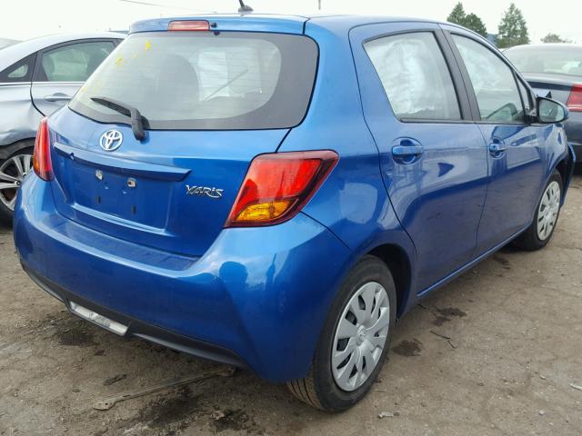 VNKKTUD39GA063590 - 2016 TOYOTA YARIS L BLUE photo 4