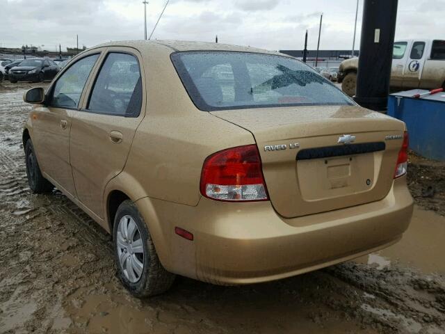 KL1TJ52644B126050 - 2004 CHEVROLET AVEO LS GOLD photo 3
