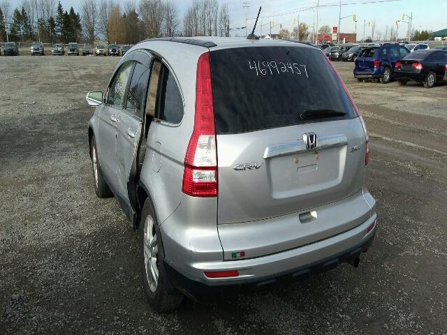 5J6RE4H76AL807313 - 2010 HONDA CR-V EXL SILVER photo 3