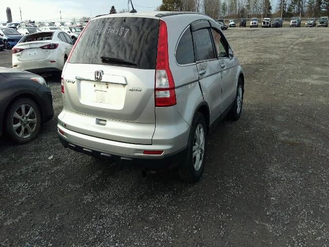 5J6RE4H76AL807313 - 2010 HONDA CR-V EXL SILVER photo 4