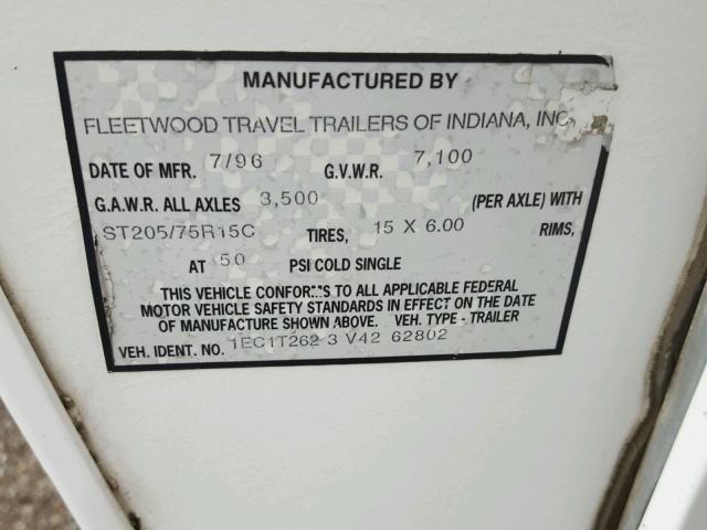 1EC1T2623V4262802 - 1997 FLEETWOOD PROWLER  WHITE photo 10