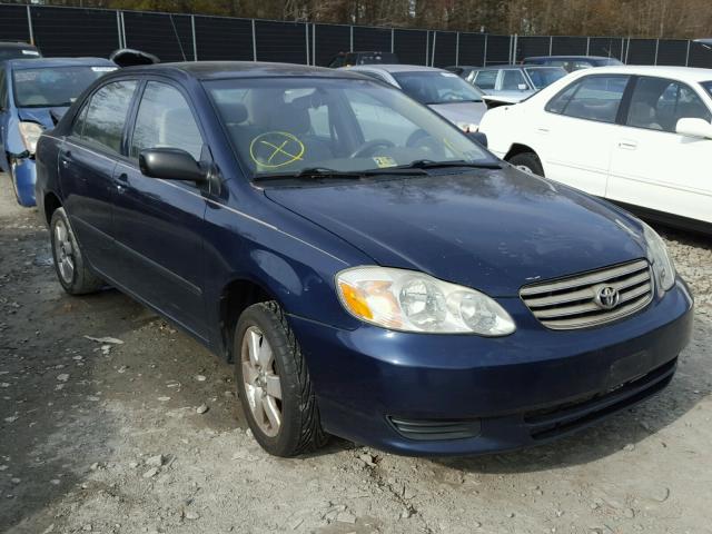 2T1BR32E83C065262 - 2003 TOYOTA COROLLA CE BLUE photo 1