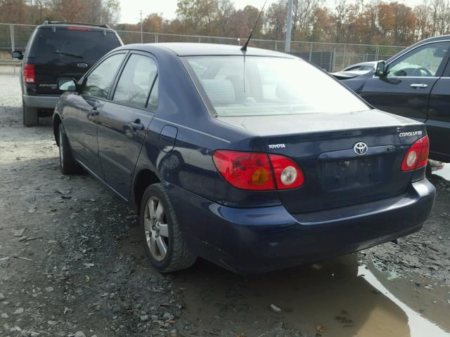 2T1BR32E83C065262 - 2003 TOYOTA COROLLA CE BLUE photo 3